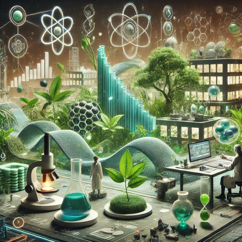 image représentant le concept de développement de matériaux biosourcés de haute 